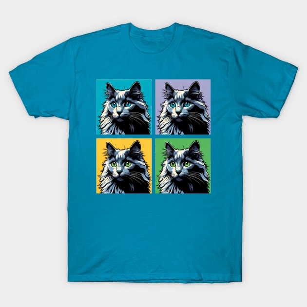 Russian Blue Pop Art - Cat Lovers T-Shirt by PawPopArt